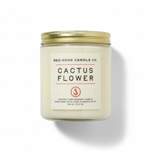 Large Cactus Flower Candle | Sunny Aloe, Agave & Patchouli | Hand-Poured in Brooklyn