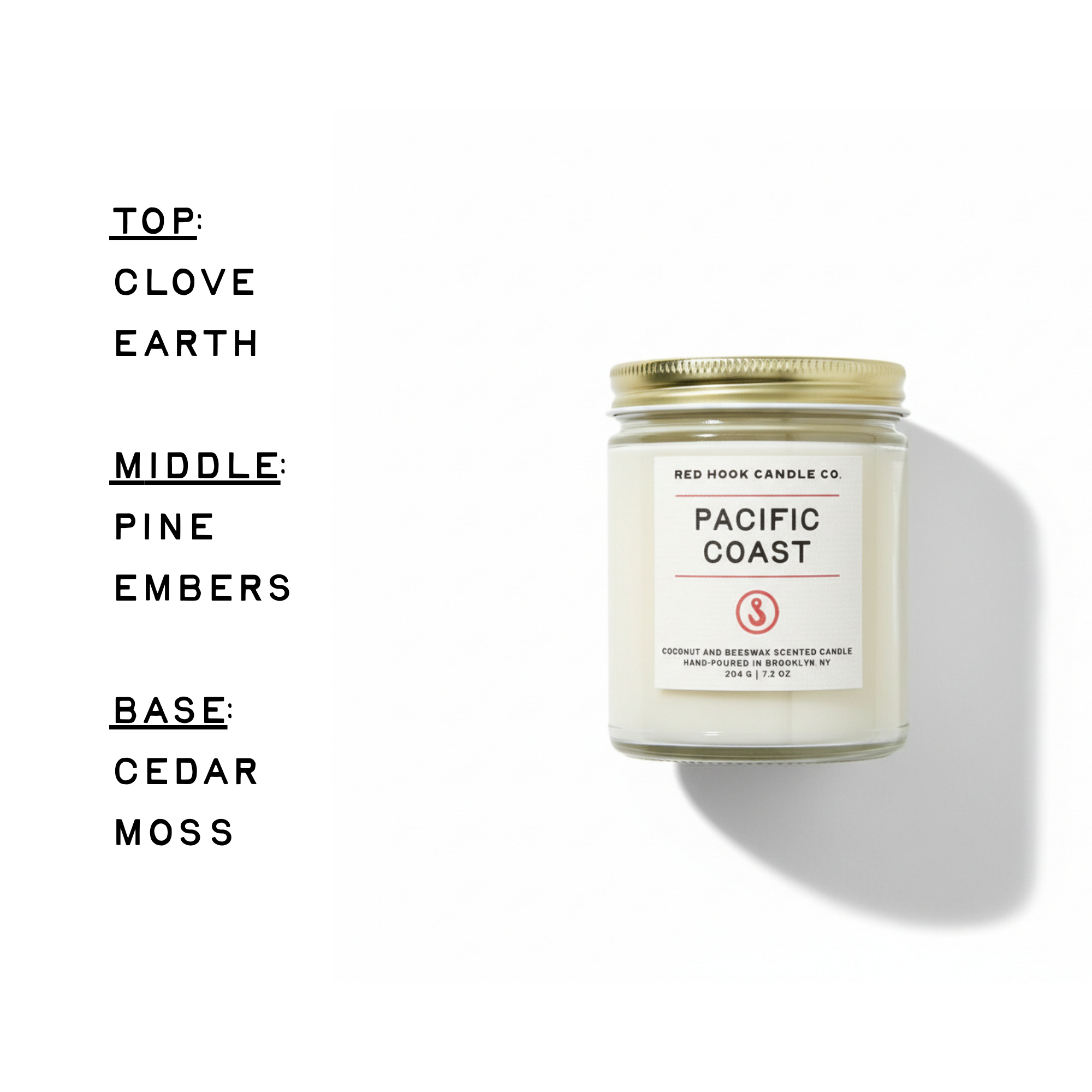 Pacific Coast Candle | Salty Redwood, Sea Salt & Sage | Hand-Poured in Brooklyn