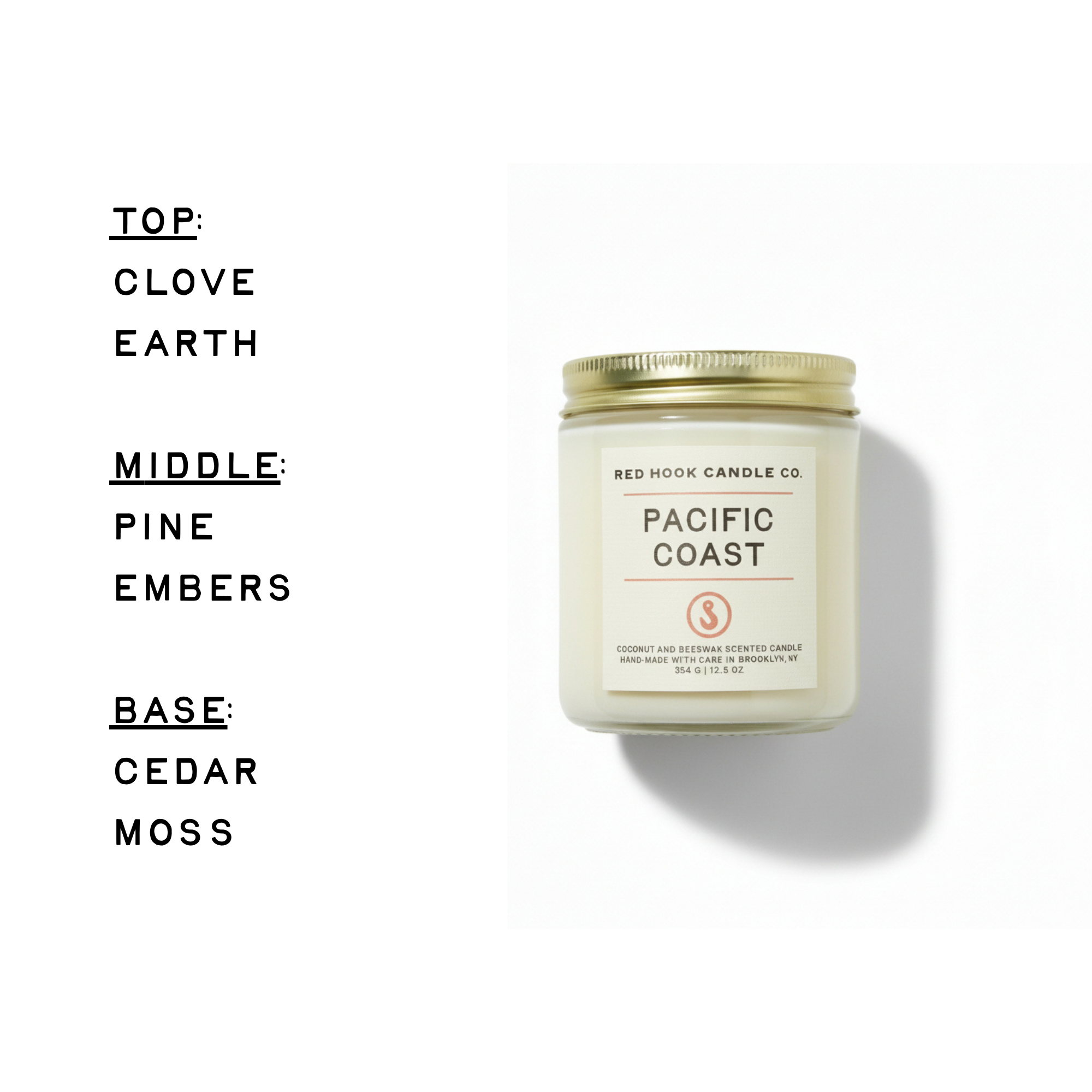 Large Pacific Coast Candle | Salty Redwood, Sea Salt & Sage | Hand-Poured in Brooklyn