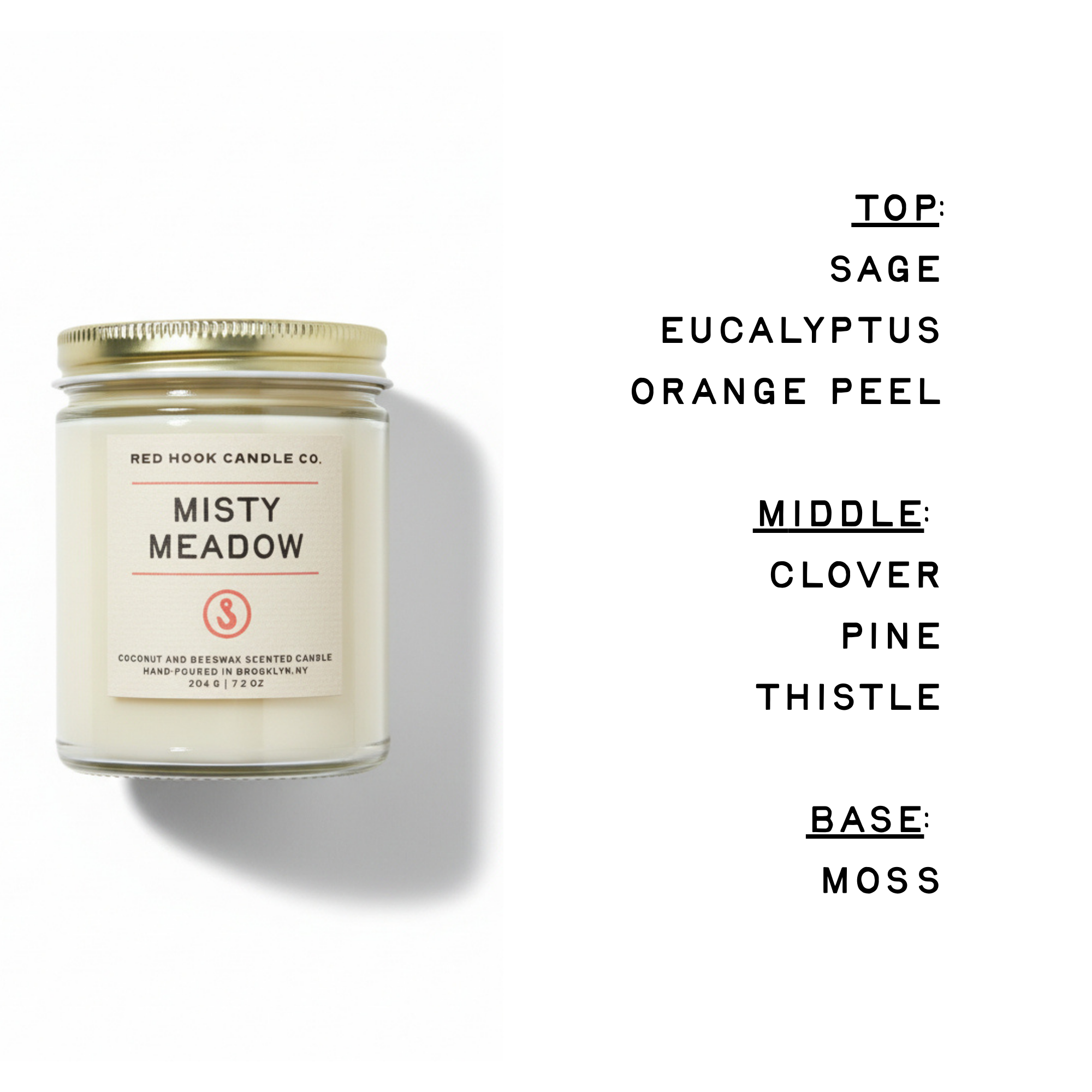 Misty Meadow Scented Candle | Wild Sage & Moss | Coconut Wax Blend