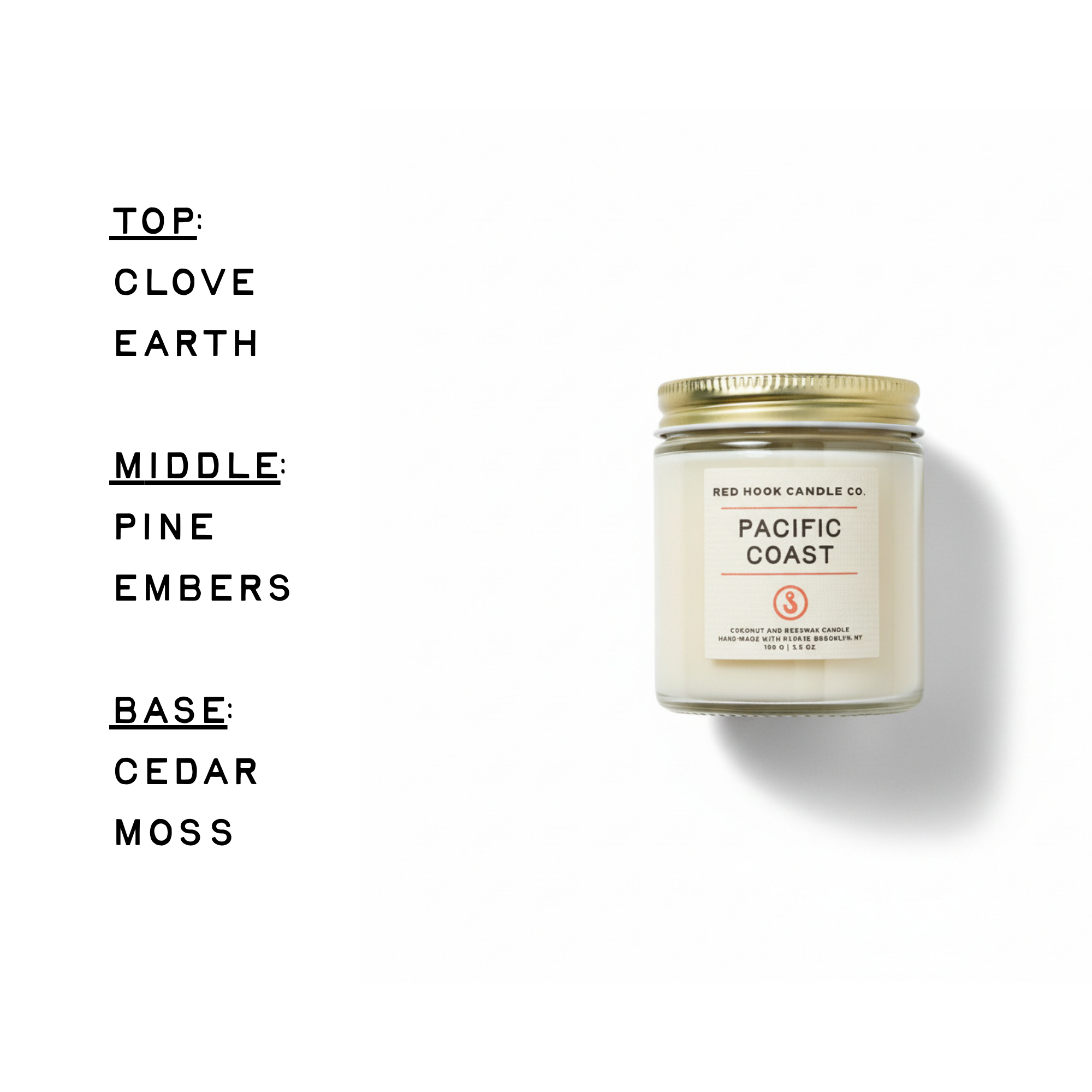 Mini Pacific Coast Candle | Salty Redwood, Sea Salt & Sage | Hand-Poured in Brooklyn