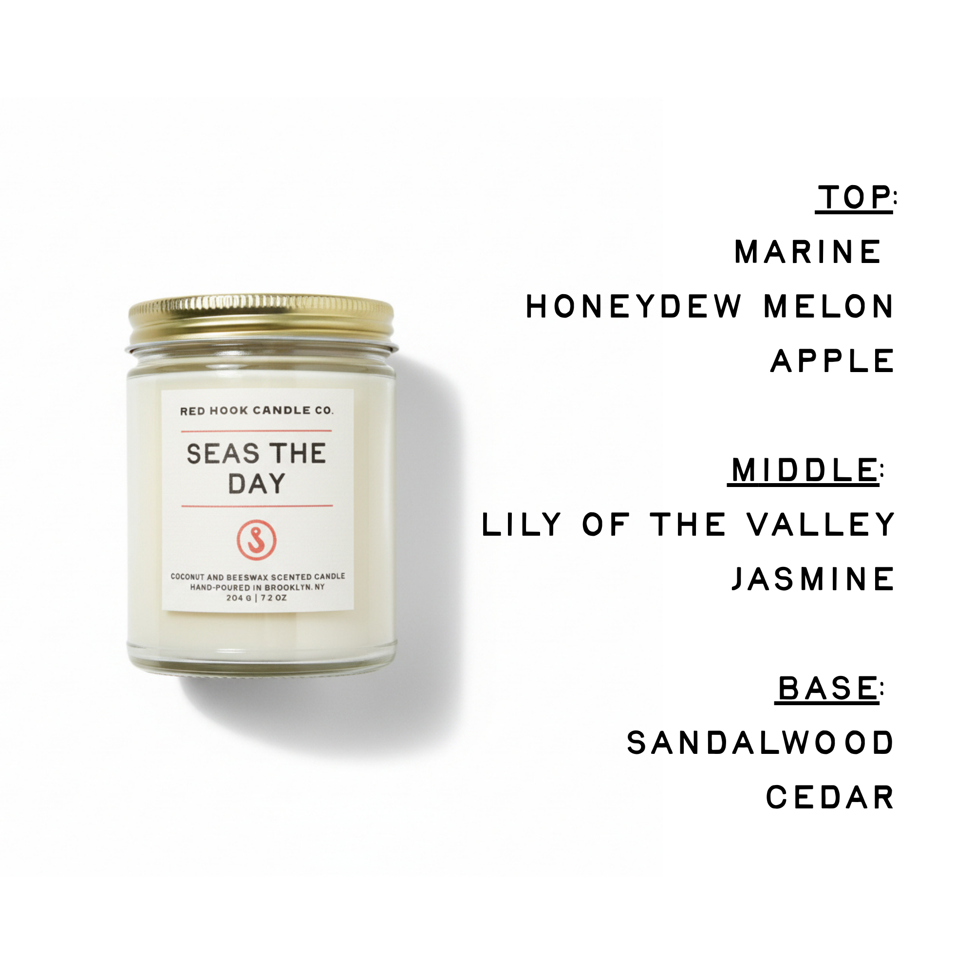 Seas the Day Candle | Salty Lily of the Valley, Jasmine & Wood | Hand-Poured in Brooklyn