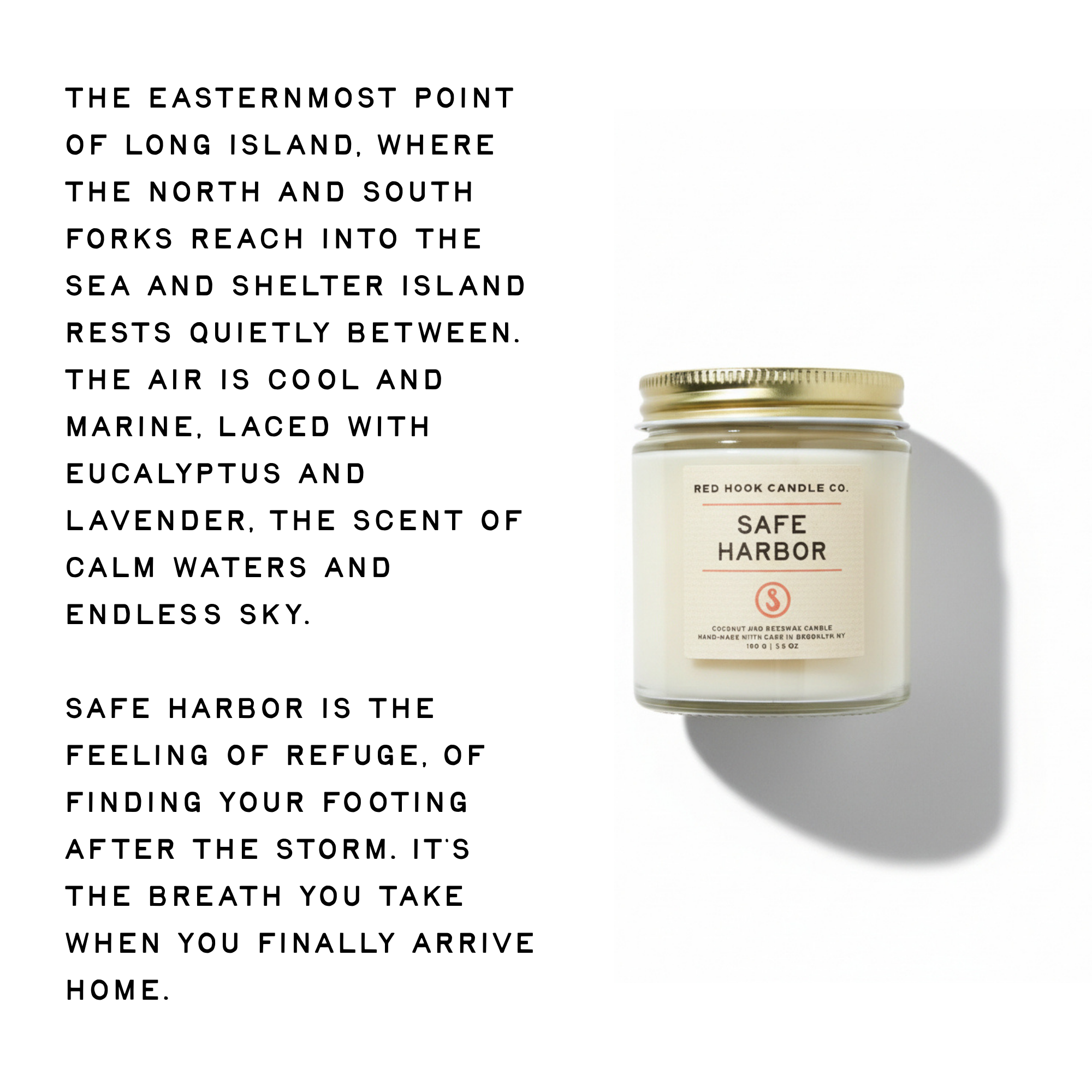 Mini Safe Harbor Candle | Misty Eucalyptus, Marine & Lavender | Hand-Poured in Brooklyn