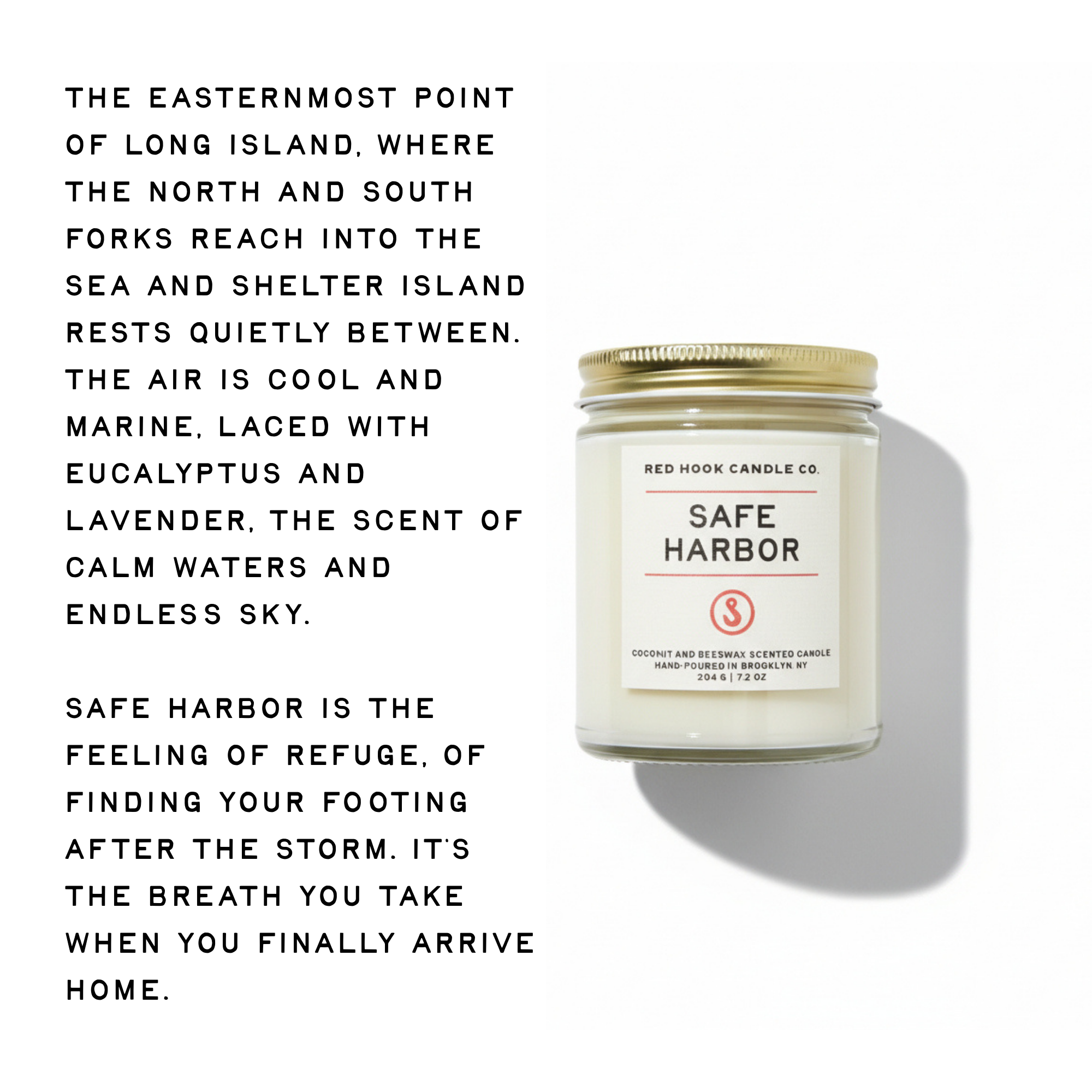 Safe Harbor Candle | Misty Eucalyptus, Marine & Lavender | Hand-Poured in Brooklyn