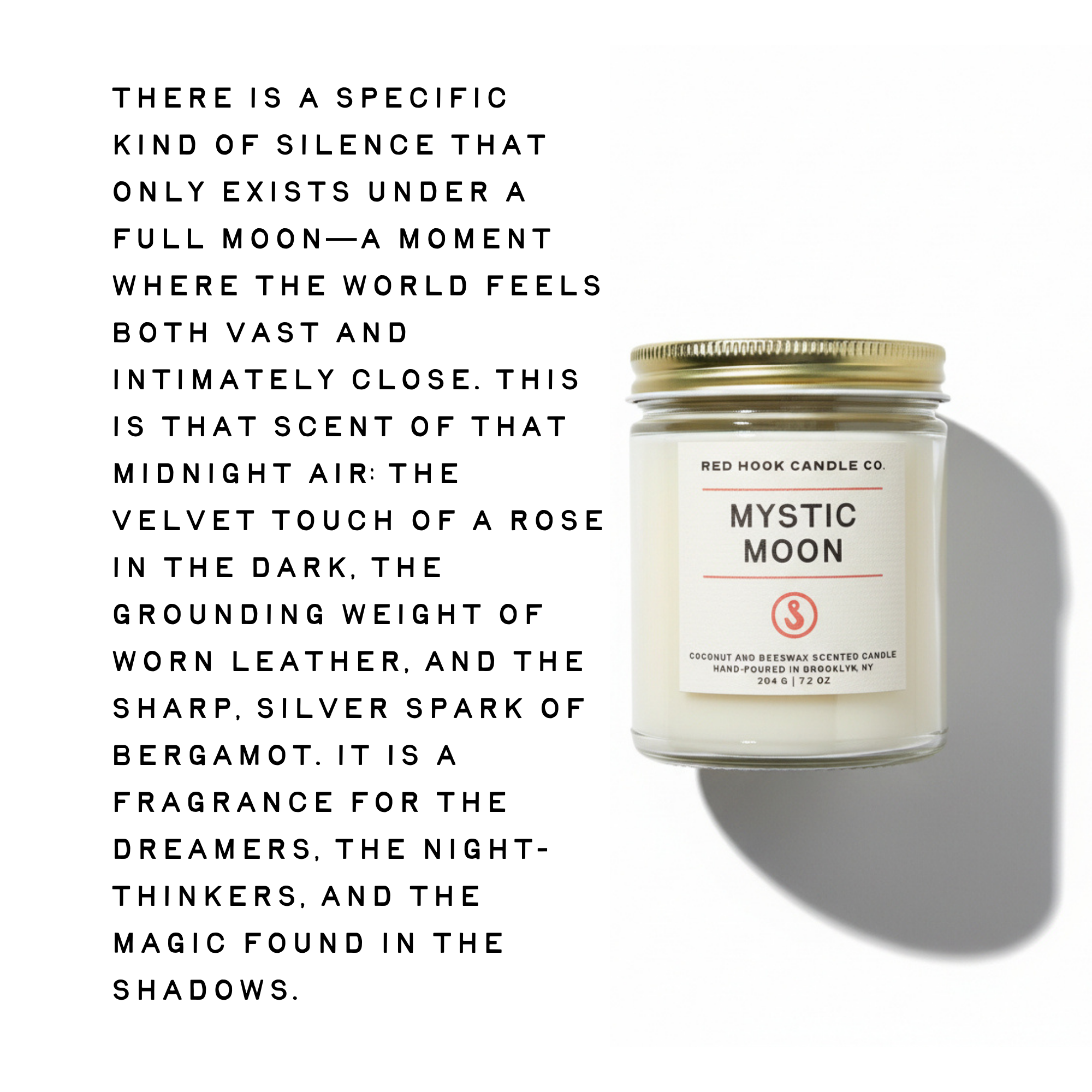 Mystic Moon Scented Candle | Leather, Saffron & Rose | Coconut Wax Blend