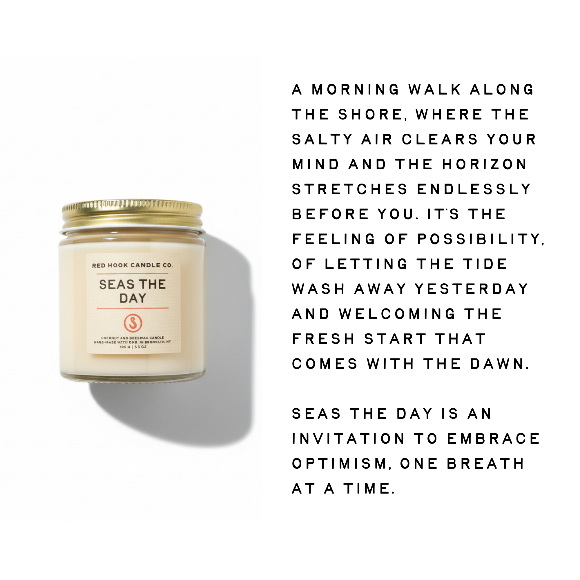 Mini Seas the Day Candle | Salty Lily of the Valley, Jasmine & Wood | Hand-Poured in Brooklyn