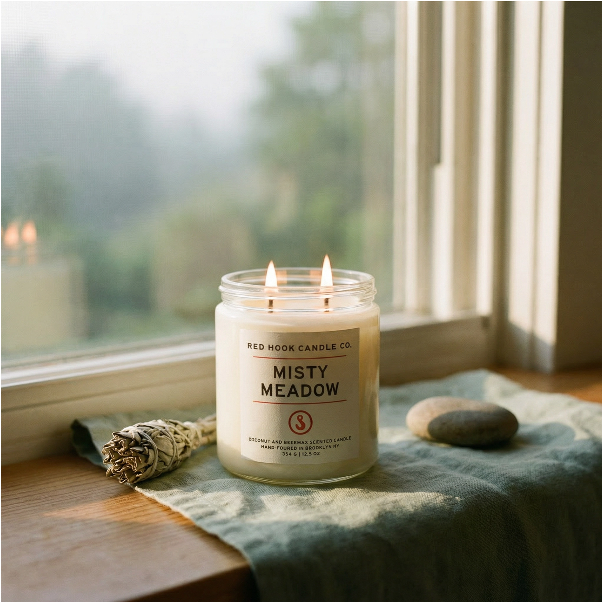 Large Misty Meadow Candle | Herbaceous Lavender, Sage & Wild Grass | Hand-Poured in Brooklyn