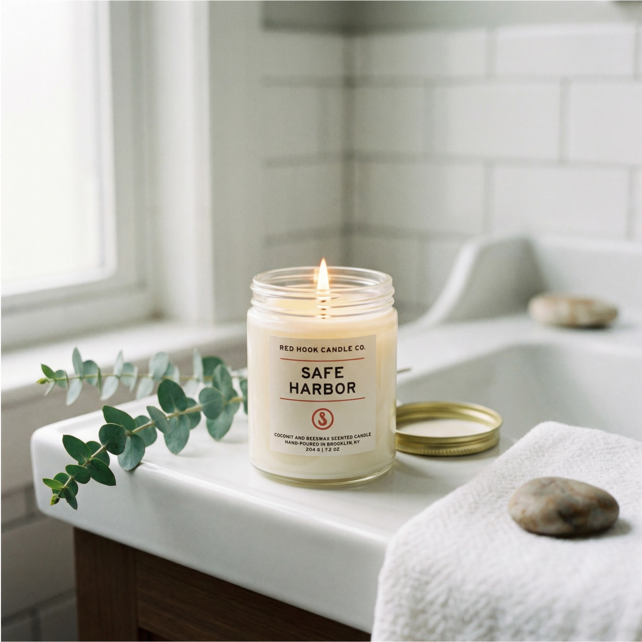 Safe Harbor Candle | Misty Eucalyptus, Marine & Lavender | Hand-Poured in Brooklyn