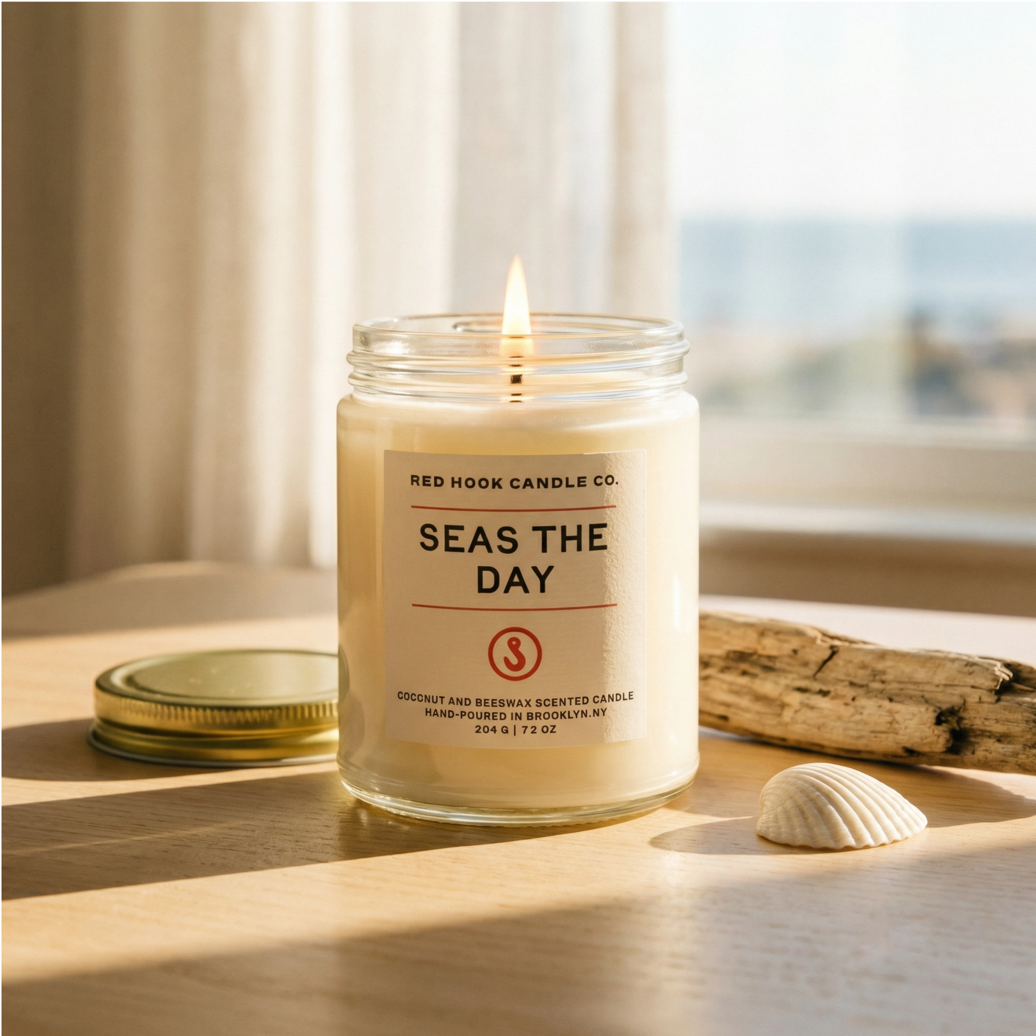 Seas the Day Candle | Salty Lily of the Valley, Jasmine & Wood | Hand-Poured in Brooklyn