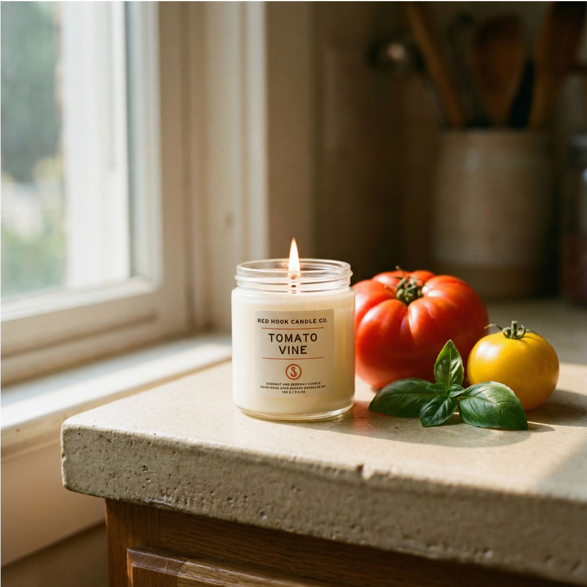 Mini Tomato Vine Candle | Leafy Tomato, Basil & Moss | Hand-Poured in Brooklyn